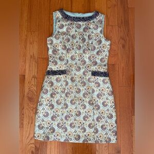 Frances Valentine Sequin Shift Dress with Boatneck